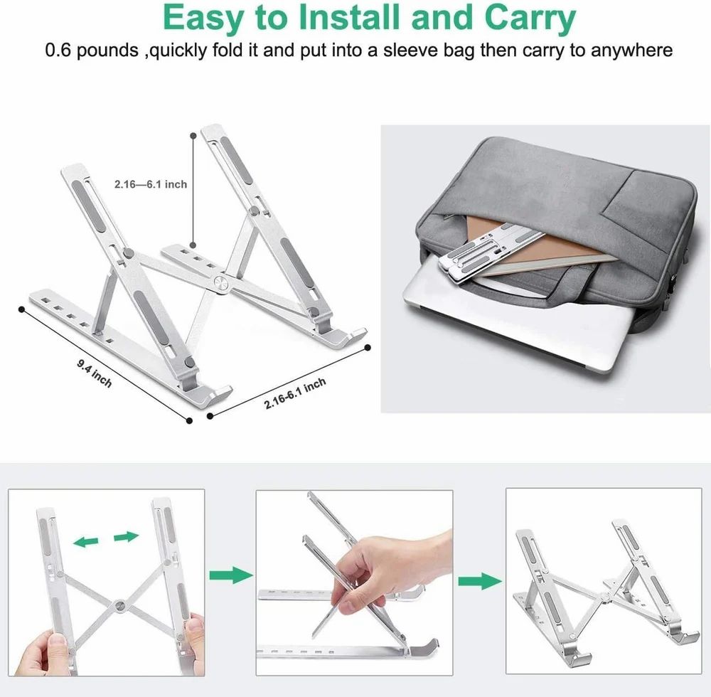 Aluminum Alloy Portable Laptop Stand Foldable