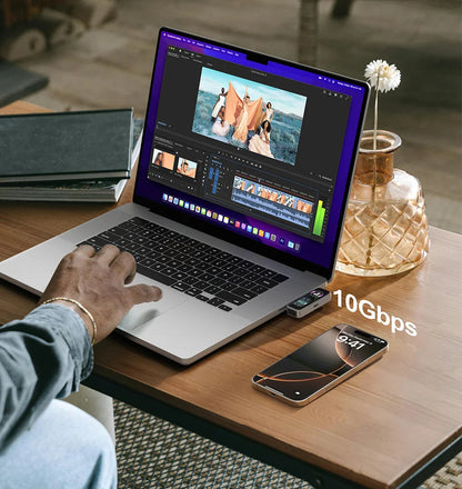 GT Storage USB-C & lightning port Magnetic Extended Storage for iPhone