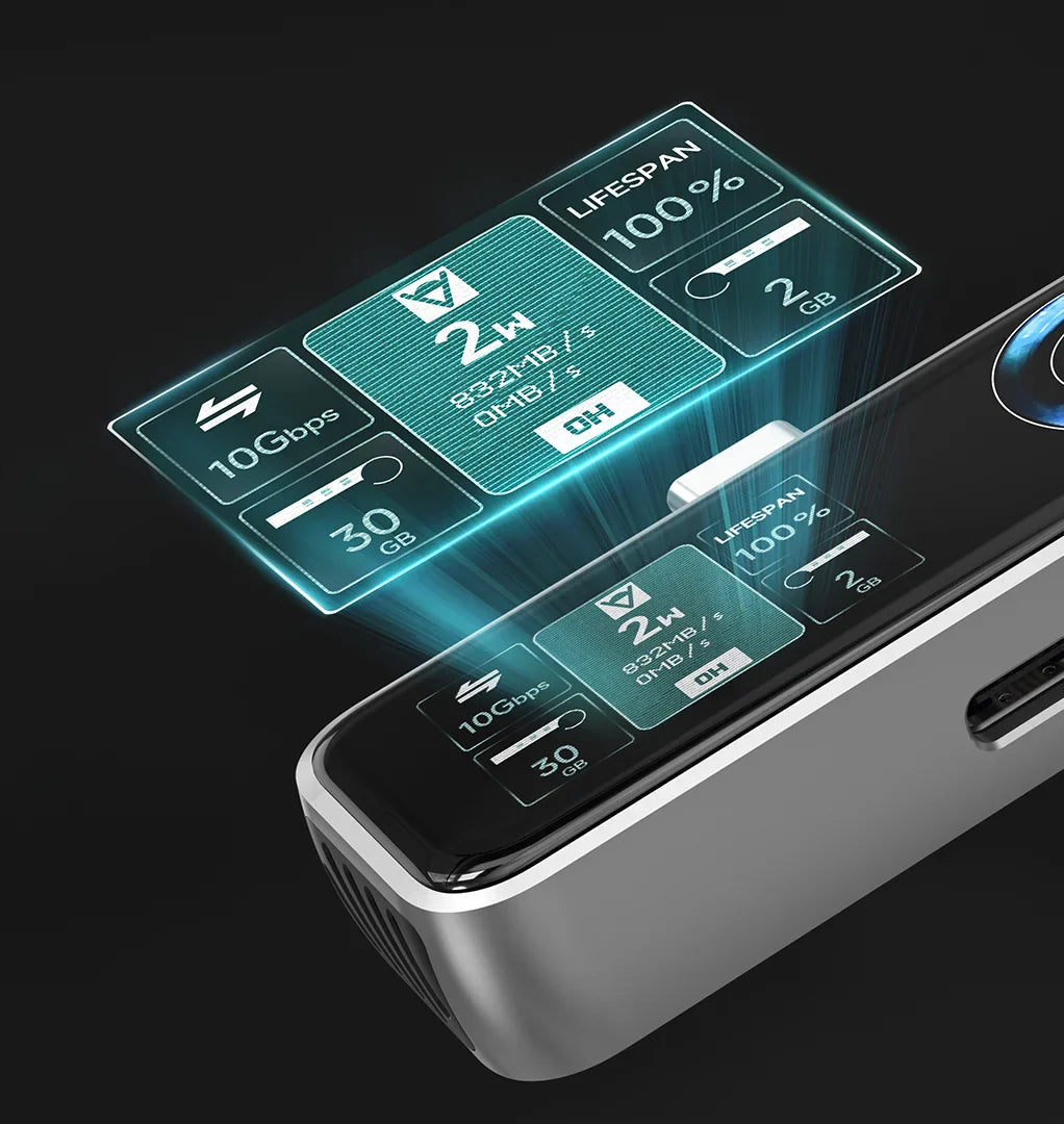 GT Storage USB-C & lightning port Magnetic Extended Storage for iPhone