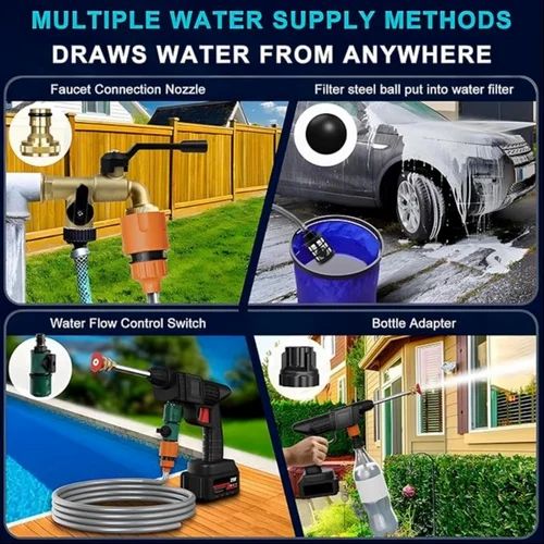 48V Electric Car Pressure Washer Gun Double Battery