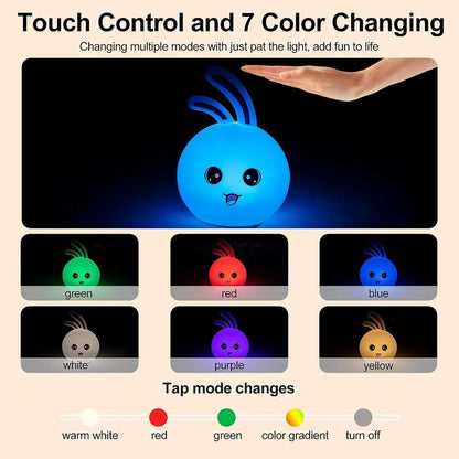 Night Lamp for Kids Silicone Cute Little Rabbit LED Table Lamp Birthday Gift for Kids Colour Chang