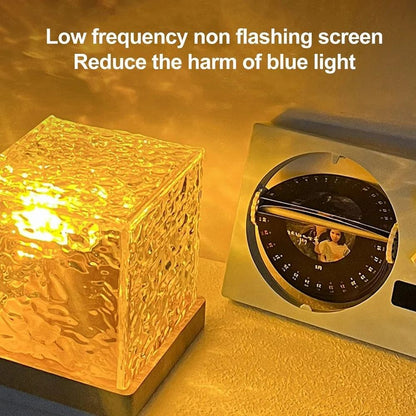 Projector Lights Ocean Wave, 3D Water Wave Effect LED Night Light, Crystal Table Lamp with Remote