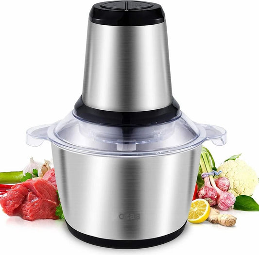 Stainless Steel (2L) Meat Blender Meat Grinder Electric Chopper for Meat Vegetables Fruits